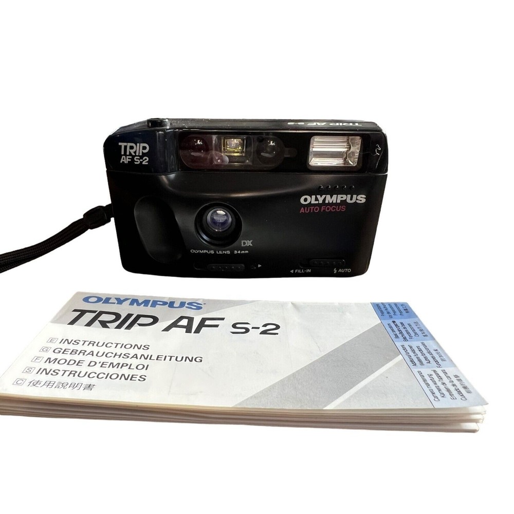 Olympus Trip AF S-2 35mm Vintage Film Camera with manual - TESTED WORKING